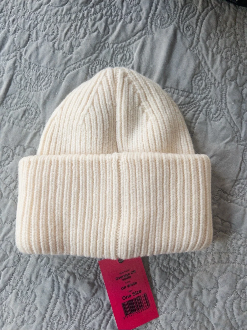 NWT LÄST 100% Extra Fine Merino Wool Beanie Cap Off White One Size